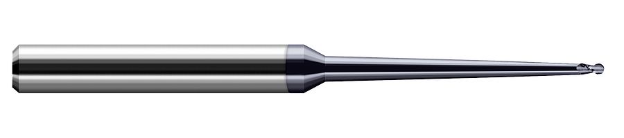 Picture of Harvey Tool 17762-C6 .062 Ball x 1.0 RCH CLEAR 2FL AlTiN Nano End Mill Standard Flute Standard Helix Carbide AlTiN Single End Ball NoseBall